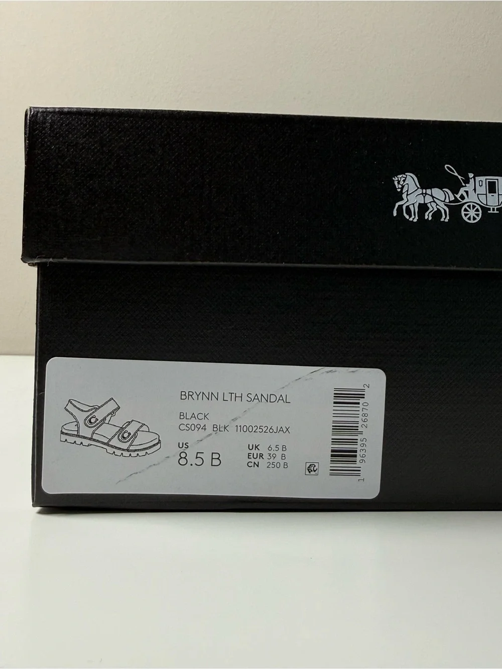 Coach | Empty Shoe Box Gift Box with Lid | Black
